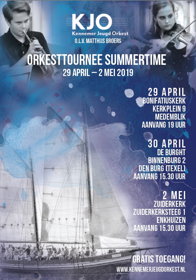 Orkesttournee 2019: 30 april Den Burg (Texel)